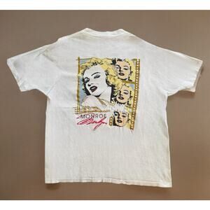 1990’s Diamond Dust Single Stitch Marilyn Monroe Promo Tshirt XL Back Graphic